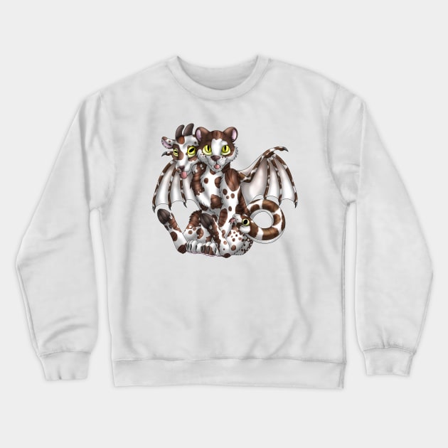 Chimera Cubs: Chocoate Bicolor Tabby Crewneck Sweatshirt by spyroid101